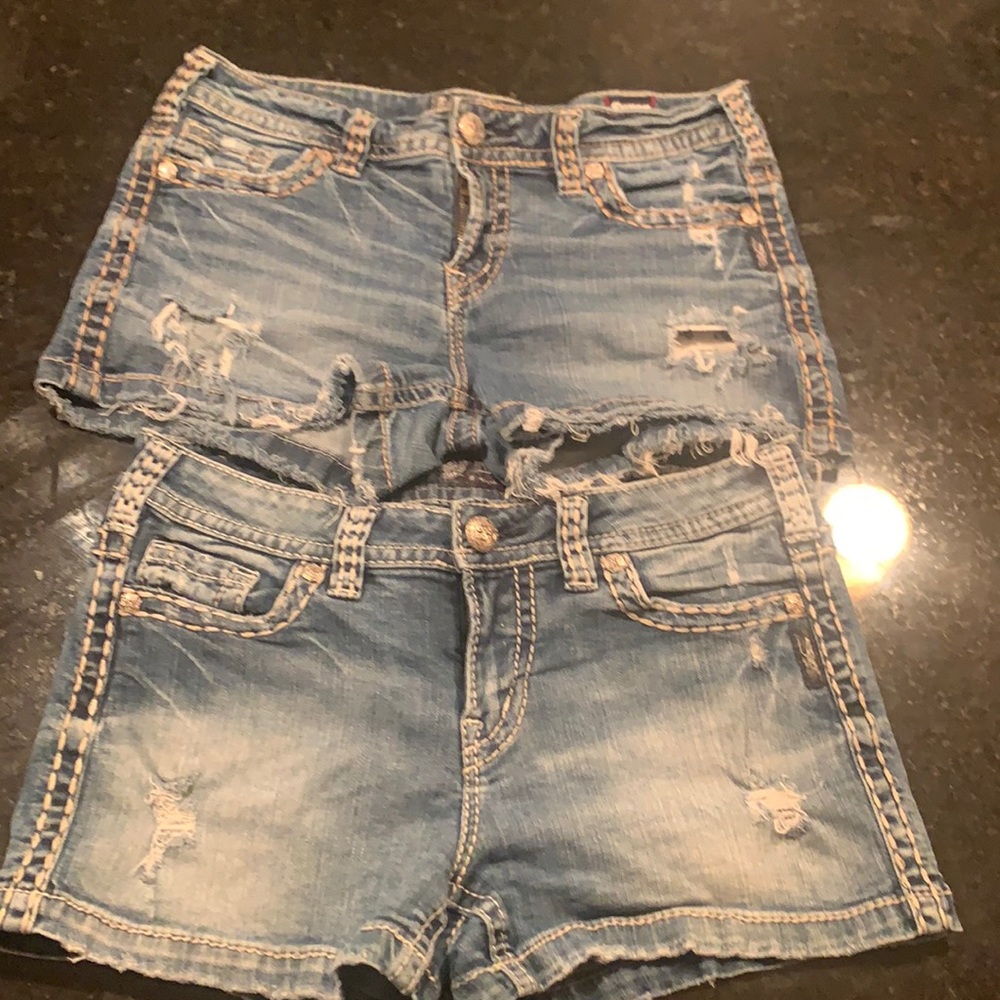 Silver Super stretch shorts